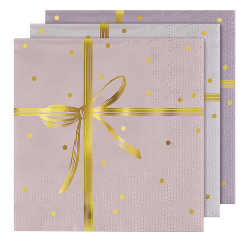 Cocktail Napkins - Lilac Bows