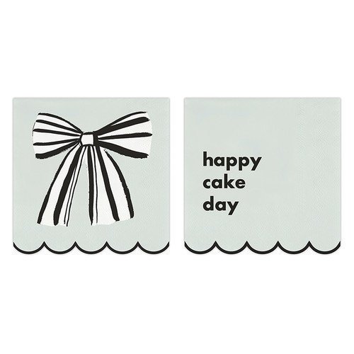 Scalloped Cocktail Napkins - Green