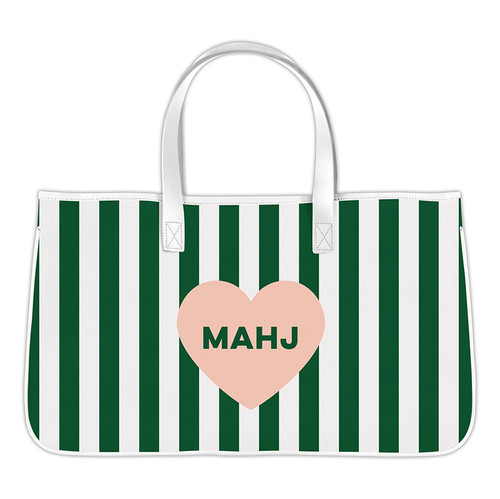 Mahjong Canvas Tote - Mahj Heart
