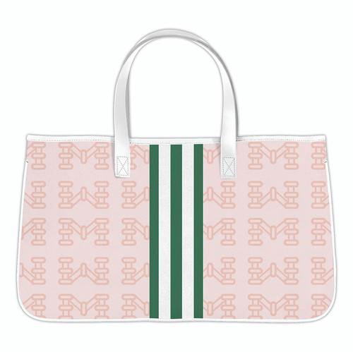 Mahjong Canvas Tote - Mahj Pink