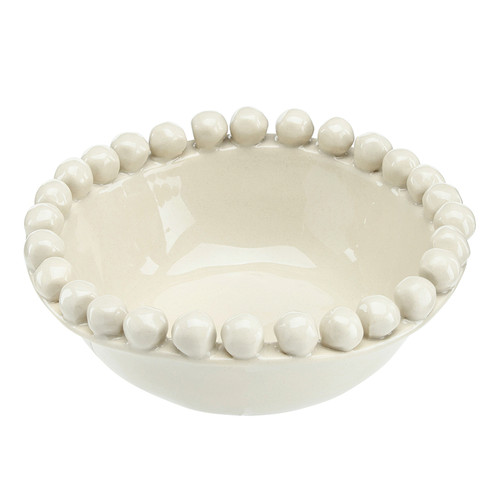 Ceramic Beaded Bowl - Small - Sand