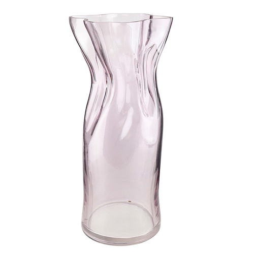 Lilac Glass Cinched Vase - Large