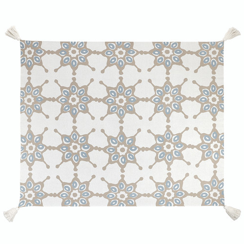 Face to Face Luxe Throw - Blue Tile