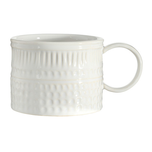 Face to Face Embossed Ceramic Mug - Dot & Dash