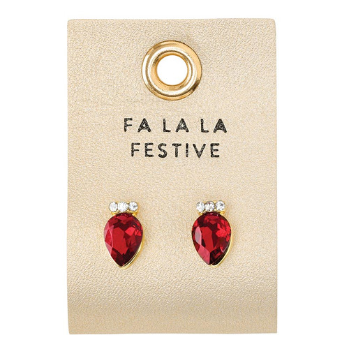 Holiday Stud Love Earrings - Falala Festive