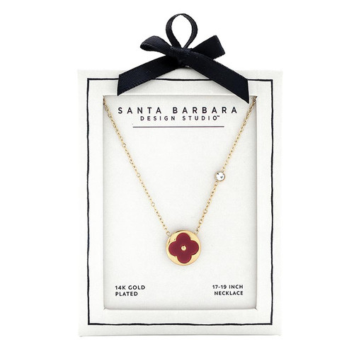 Quatrefoil Necklace - Red