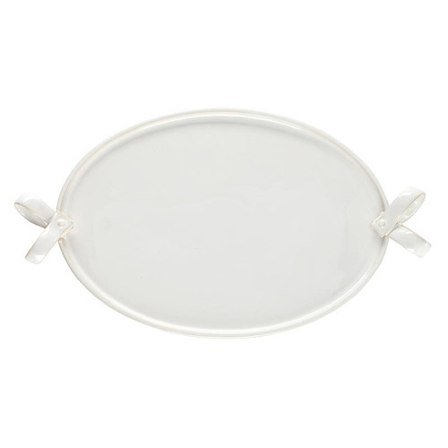 Ceramic Ribbon Handle Platter - Oval