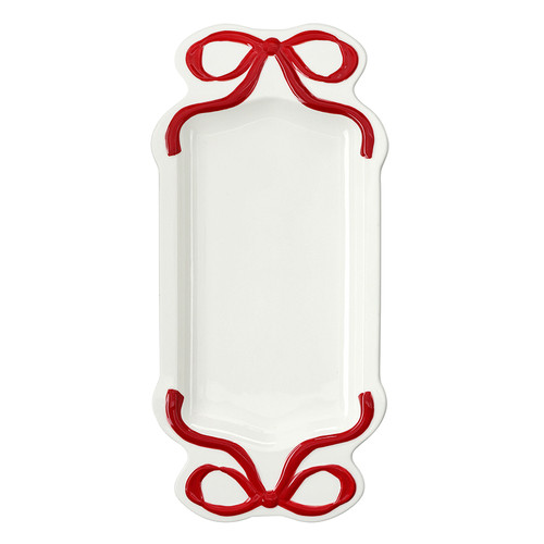 Ceramic Bow Platter - Red