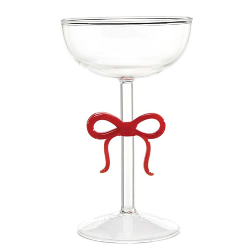 Red Bow Coupe Glass