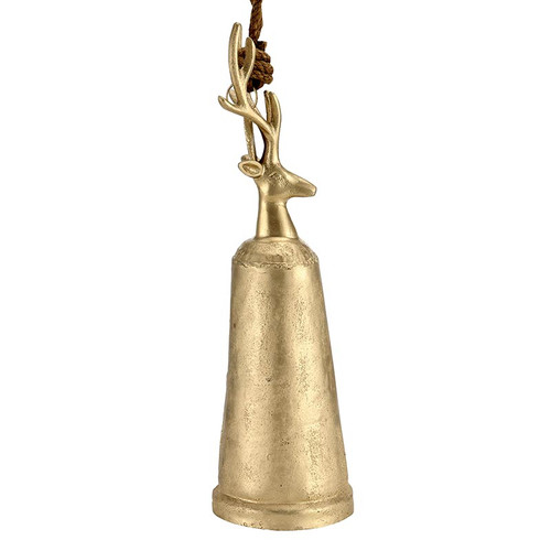 Champagne Platinum Reindeer Bell - Large