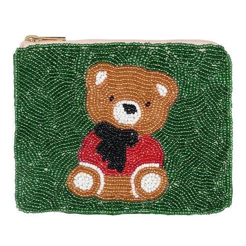 Beaded Pouch - Bear