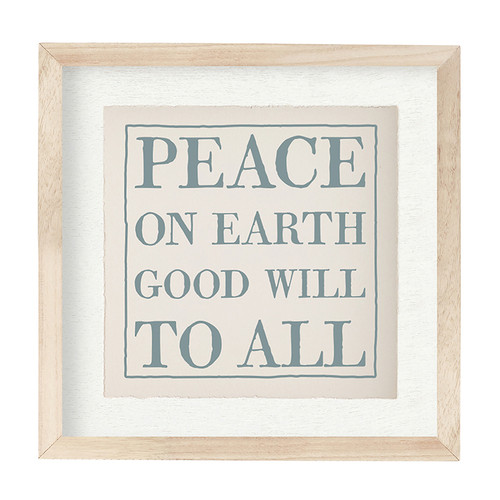 Face to Face Wood Sign - Peace