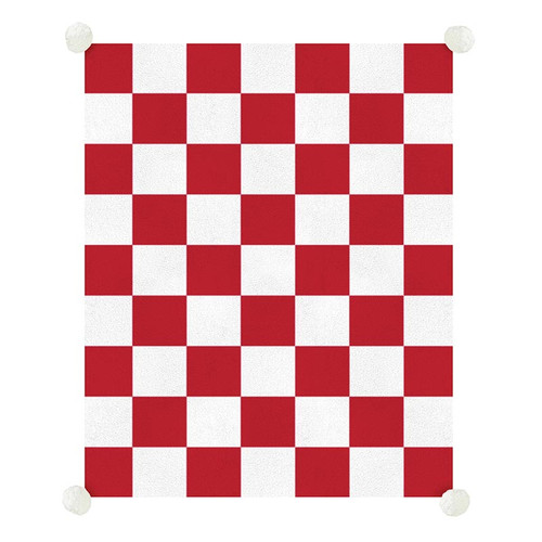 Face to Face Luxe Throw - Red Checkers