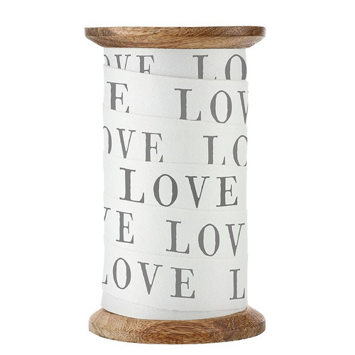 Face to Face Linen Ribbon Spool - LOVE