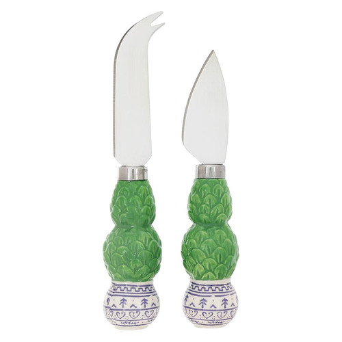 Topiary Shaped Cheese Knives - Set of 2