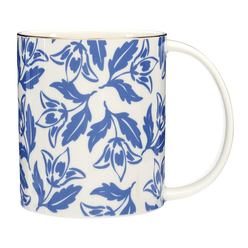 Wide Handle Ceramic Mug - Damask