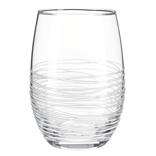 Textured Spun Wine Glass - Clear