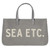 Grey Canvas Tote-Sea Etc. L1619