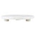 White Marble Footed Tray - 8" Dia