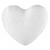 Small Paper Mache Heart - White