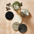 Wool Felt Coasters - Black + Ivory + Sage + Charcoal