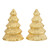 Gold Textured Tree Salt + Pepper Shakers