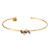 Crystal Bangle - Silver Shadow Cluster