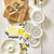 Ceramic Appetizer Plates - Printed Blue Pattern - Set of 4