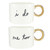 Ceramic Mugs with Gold Handle - I Do/Me Too - Set of 2