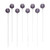 Jingle Bell Stir Sticks - Lilac