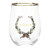 Gold Foil Boxed Stemless Wine Glass Set - Merry Christmas