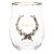 Gold Foil Boxed Stemless Wine Glass Set - Merry Christmas