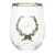 Gold Foil Boxed Stemless Wine Glass Set - Merry Christmas