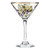 Gold Foil Martini Glass - Holly