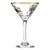 Gold Foil Martini Glass - Holly