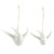 Ceramic Bisque Dove Ornaments - Set of 2