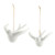 Ceramic Bisque Dove Ornaments - Set of 2