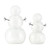 Ceramic Snowman with Metal Twig Arms - Set of 2