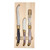 Lilac Grey Cheese Knives - Set of 3