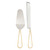 Gold Handle Cake Knife and Server - Set of 2