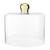 Glass Dessert Trays + Cloche - Gold Knob