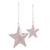 Lilac Enamel Star Ornament - Set of 2