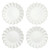 Face to Face Ceramic Appetizer Plates - Scallop - Set of 4