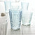 Face to Face Embossed Glass - Ocean Blue