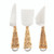 Face to Face Woven Rattan Cheese Knives - Set of 3