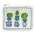 Beaded Pouch - Topiary Blue Bow