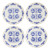 Ceramic Riviera Appetizer Plates - Set of 4