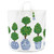 Large Canvas Storage Tote - Topiaries