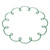 Scalloped Appetizer Plates - Green - Set of 4