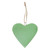 Enamel Wood Heart Ornaments - Green